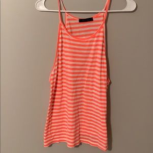 Stripped Pink & White Tank Top